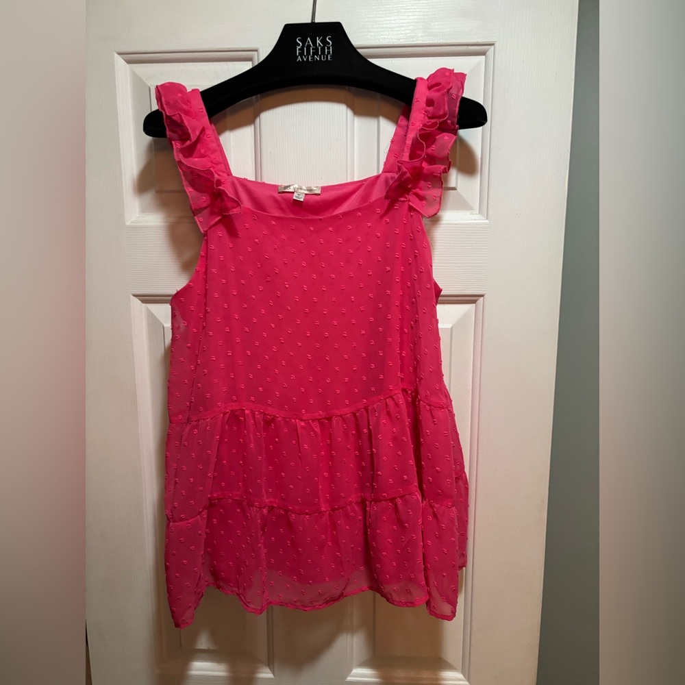 💗NWOT ‘LISA ROBERTSON’ PINK BABYDOLL STYLE 
TOP~SIZE MEDIUM